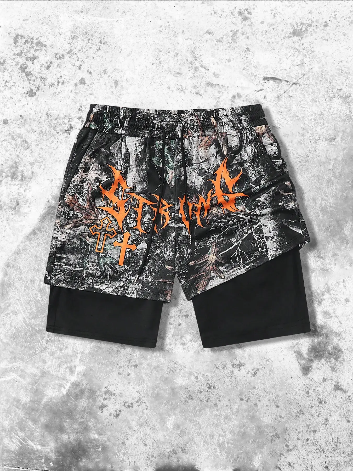 Men's two-piece basketball shorts, athletic wear shorts, Streetwear Sports Shorts, breathable and comfortable, suitable for everyday wear in spring and summer.