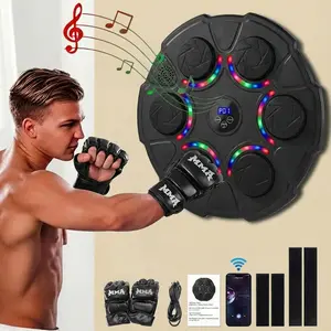 [Easter gift ] Music Boxing Machine with Gloves Wall-Mounted Punching Trainer for Teens & Adults Smart Bluetooth Interactive Musical Boxing Trainer Ideal for Home Gym or Garage Use. Smart Wall Mounted Music Boxing Machine
