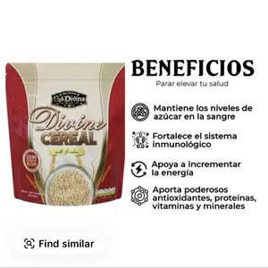 Divine Cereal by Vida Divina with Spirulina 1500 micrograms and Reishi 16.87 oz  Instant Breakfast option Natural