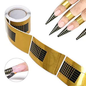 Nail Extension Forms Stickers, Square French Nail Sculpting Mold for Acrylic Nails & Builder Gel Extensions, Professional Nail Tech DIY Nail Art Manicure Tool