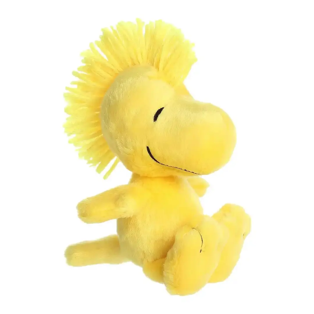 Aurora Peanuts Woodstock Soft Plush Stuffed Toy - 3.5" x 3.5" x 6.5" Unisex Floppy Legs Palm Pal Plush with Bean Pellets, Cute Collectibles for Peanuts Fans, Cuddling & Display