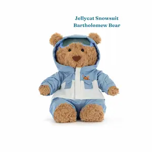 Jellycat Snowsuit Bartholomew Bear Plush – Super Soft Cute Teddy Bear Stuffed Animal in Blue Winter Outfit, Cozy Gift for Kids, Babies, Plush Collectors, Includes Jellycat Gift Bag