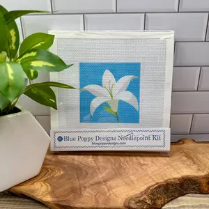 Pure White Lily Needlepoint Kit