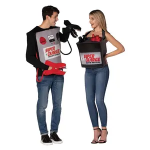 Battery & Jumper Cables Couple's Costume for Adults
