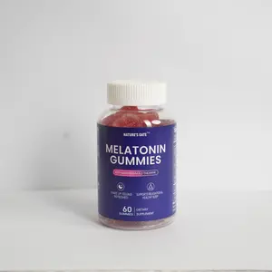 NATURE'S GATE Melatonin Dietary Supplement Gummies, with Magnesium Supplement & L-Theanine, 60 Count