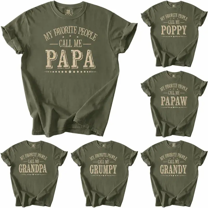 Custom Comfort Colors My Favorite People Call Me Papa Shirt, Funny Dad Grandpa Tee, Personalized Father’s Day Gift for Papa Papaw Grandy Daddy, Family Matching Unisex Cotton T-Shirt – DPCLICK
