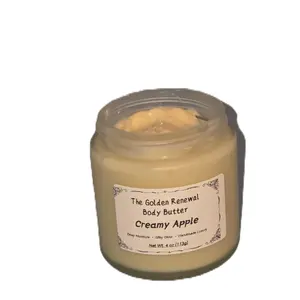 The Golden Renewal Body Butter Creamy Apple - Deep Moisture Silky Glow Handmade Luxury 4 oz 113g