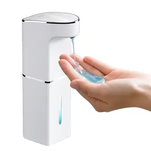 Smart Sensor Touchless Soap Dispenser, Hand Sanitizer Holder, 400ML Large Capacity, USB Charging, Bathroom and Kitchen Use, Wall Mount or Tabletop