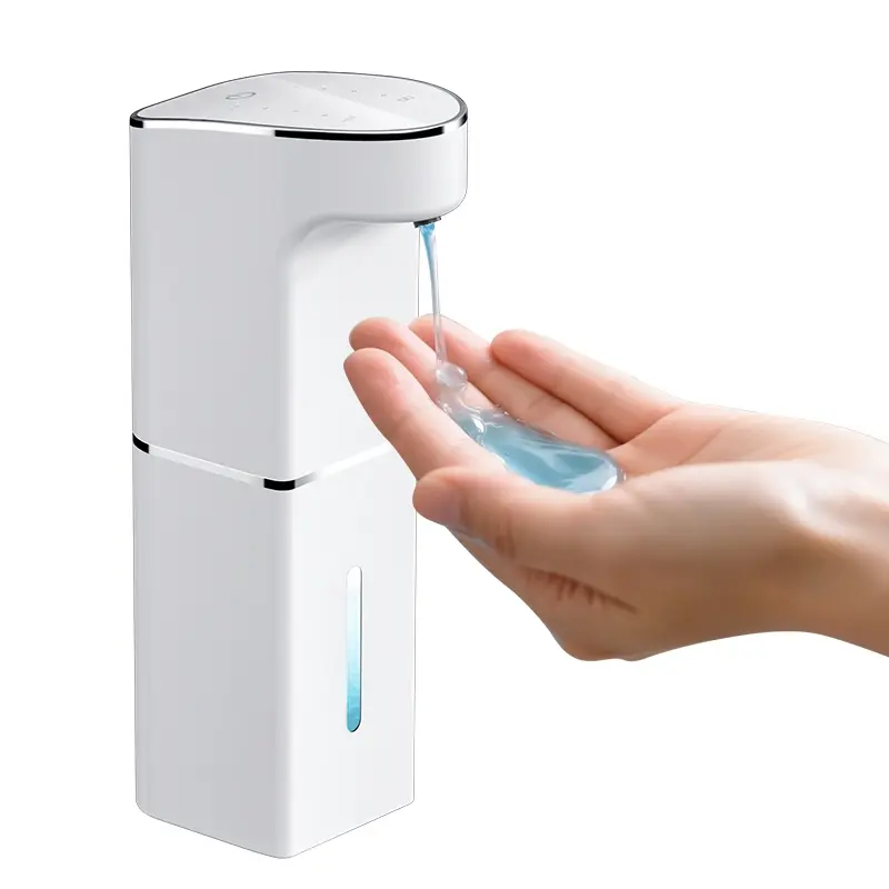 Smart Sensor Touchless Soap Dispenser, Hand Sanitizer Holder, 400ML Large Capacity, USB Charging, Bathroom and Kitchen Use, Wall Mount or Tabletop, USB Rechargeable Dispenser