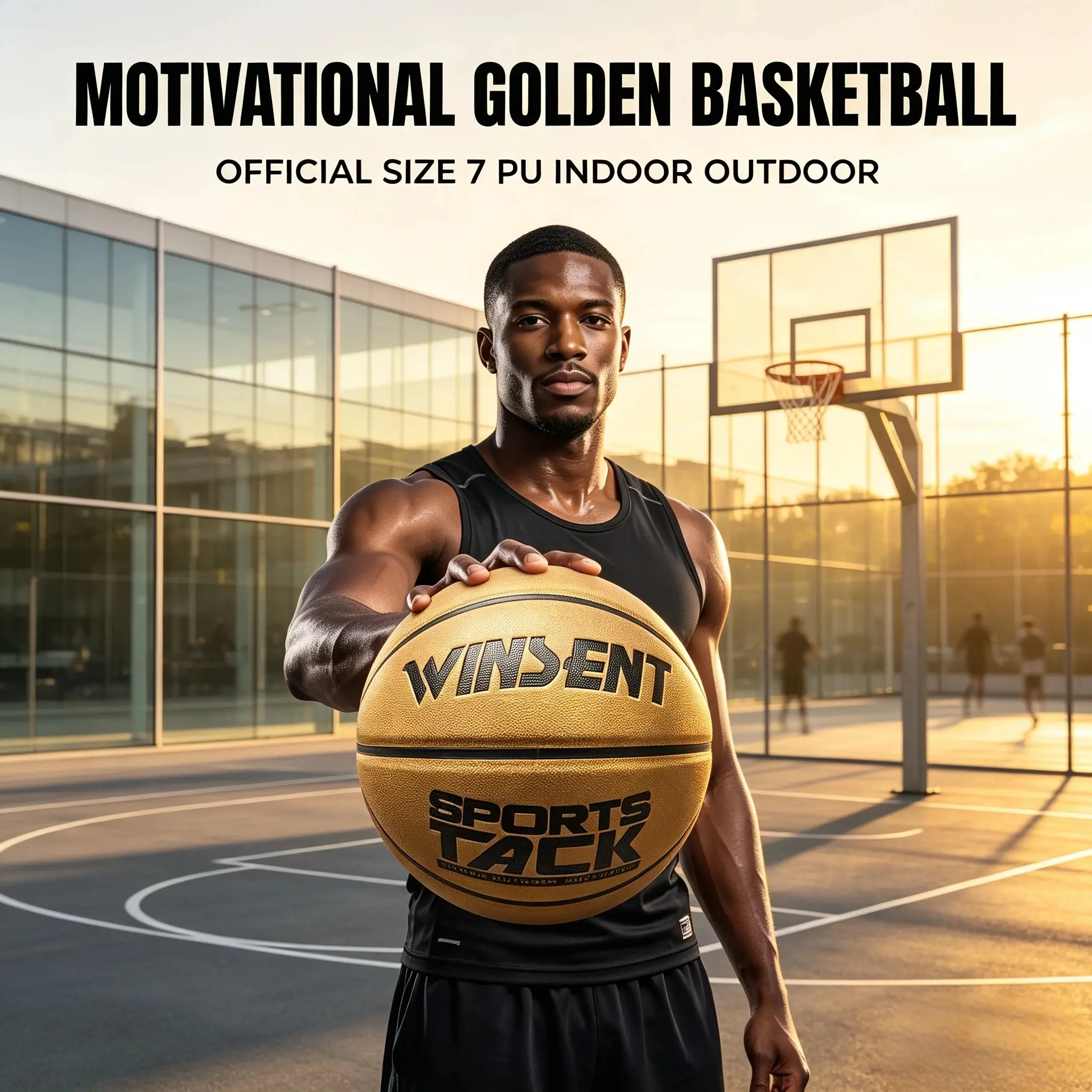 Golden Suede Basketball Official Size 7 Wear Resistant Non Slip PU Basketball Stable Bounce Leakproof Valve Indoor Outdoor Street Training Basketball Ideal Birthday Gift For Teen Boys Basketball Players