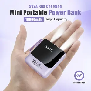10000mAh 5V2A Cute Mini Portable Pocket Size Fast Charging Power Bank, Small Size Large Capacity High Appearance, Build With 3 Cables, High-Speed Rechargeable Battery, for IPhone 6 7 8 X XR 11 12 13 14 15 Pro Max