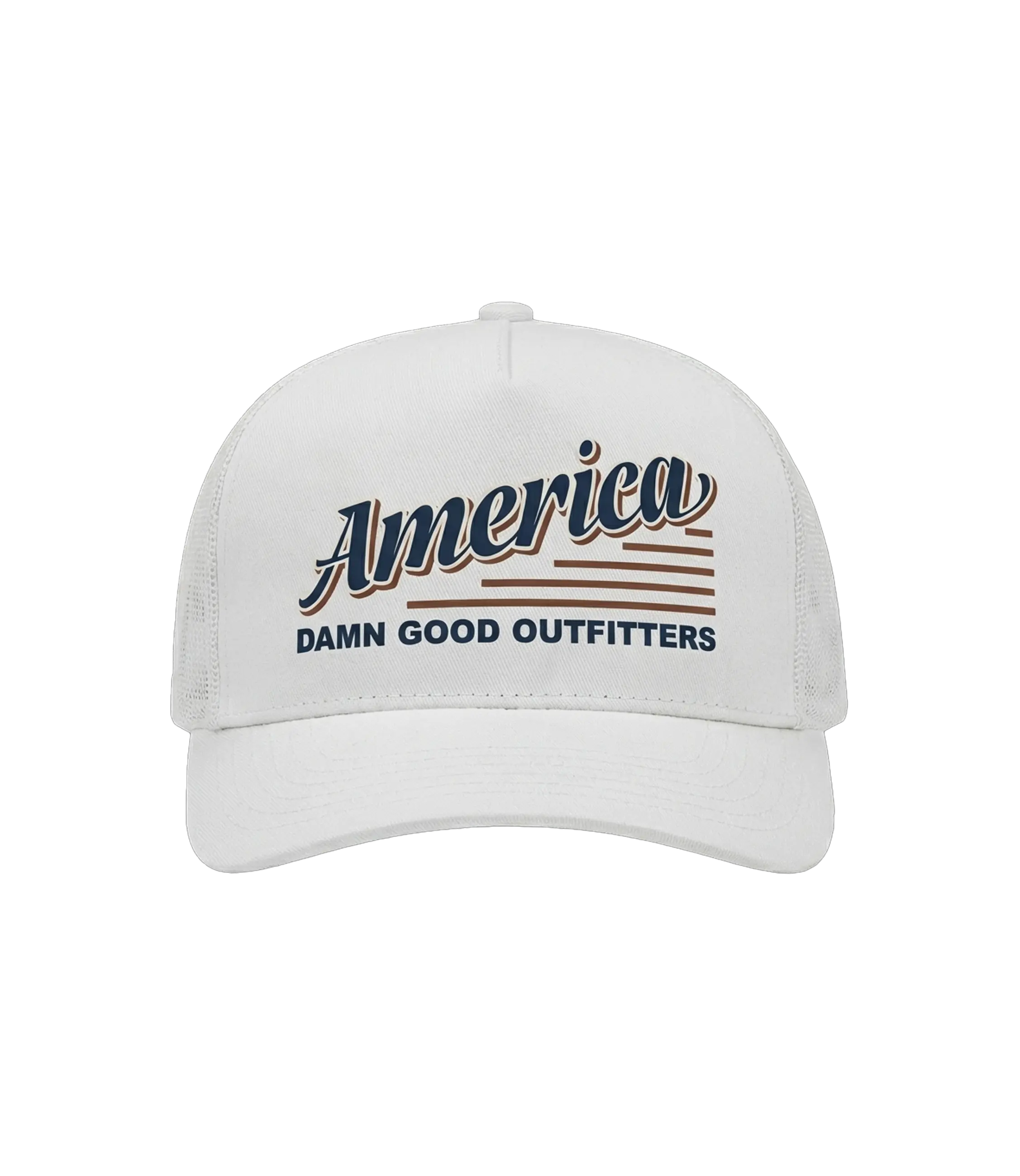 DGO America Script Mesh Trucker Hat, Western Style Urban Cowboy Baseball Cap, Basic Universal Fashion Accessory, America Graphic Hats, Print, Everyday, Structured Front