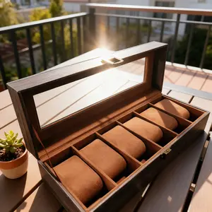 Elegant Watch Storage Box, Flip Cover Design, Dust-Proof, Visible Interior, Christmas Gift, Men's & Women's Watch Organizer, Digital & Mechanical Watches