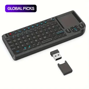 Mini Wireless Keyboard, Portable Rechargeable 2.4G Backlit Keyboard with Touchpad for PC, Mac and Smart TV, Multifunctional Keyboard #GLOBAL PICKS