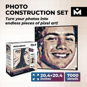 MOZABRICK Model Color S (20in x 20in): Photo Construction Set. Transform Any Picture into a Mosaic Wall Art. Infinite Pixel Art Possibilities! Decor Gift