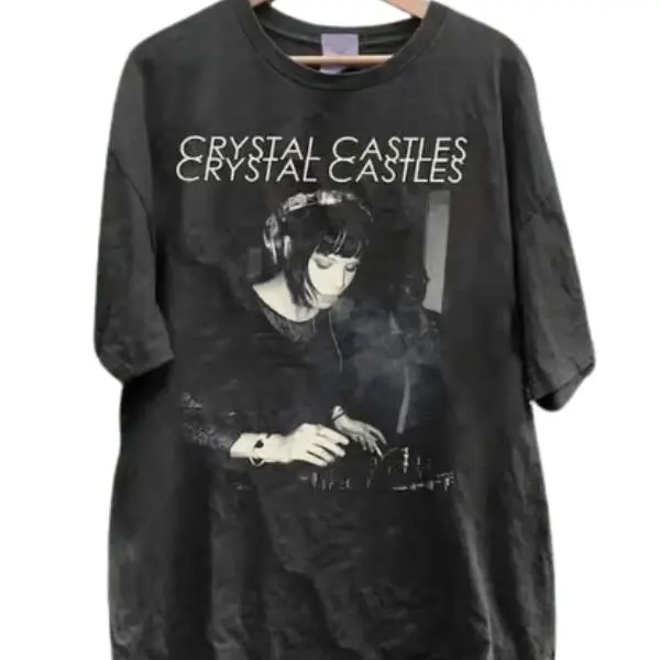Crystal Castles Music Tour Shirt, 90s Crystal Castles Music Band Tee, graphic Tees, 90s vinatge TShirt, gift for fan
