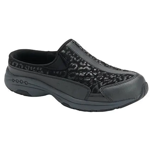 easy spirit Traveltime Leopard-Print Slip-On Clog