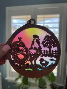 Chickens Suncatcher for Sunny Window