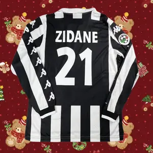 99-00 Juventus Home 21 Zidane Long Short Sleeve Jersey Vintage