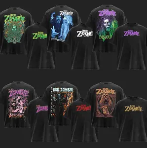 (Collection)Rob zombie Shirts  Rob zombie Rock Music Shirts collar short-sleeved shirts unisex family clothing