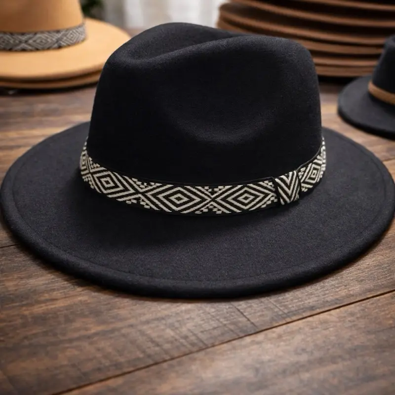 Fedora Hat for Men-Women,  Wide-Brim  Hat for Outdoor Casual Wear