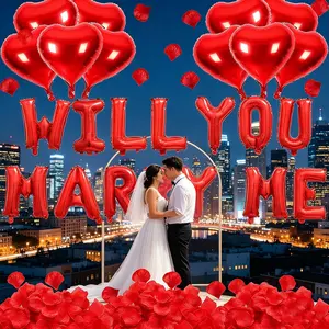 Sweet Proposal Kit, 'will You Marry Me' Balloons Set, Romantic Atmosphere Decor, Essential for Valentine's Day, Perfect Engagement Gift