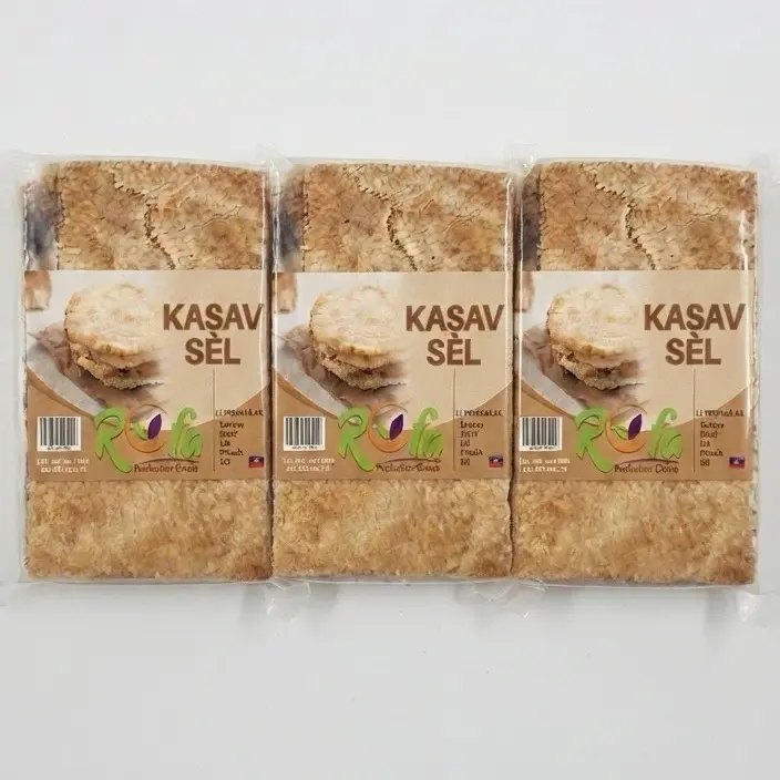 kasav sèl- cassava bread coconut salt - 3 pack
