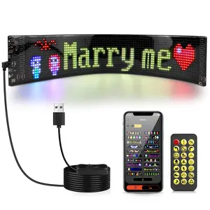 LED Sign, Programmable LED Sign, USB Powered LED Sign with Remote Control, APP Control Sign for Home Hotel Window & Seasonal Celebration, Home Decor, Customizable LED Lights
