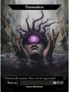 Damnation - Full Art Altered Art Custom Proxy Card