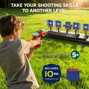 Electronic Moving Shooting Target Toy – Auto Reset, Sound & Light – Compatible, Blasters – Fun Gift for Kids Ages 5+ toys nerf gun target nerf targets nerf guns nerf accessories nerf guns 5-7 year old nerf gun targets nerf gun accessories