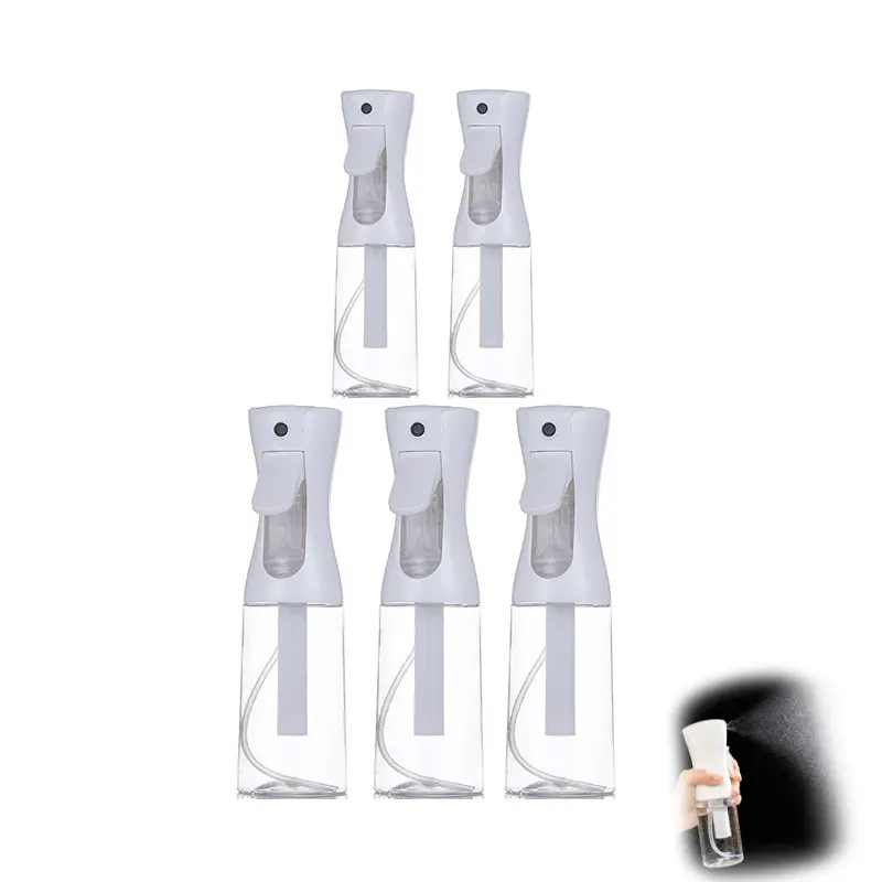 【GROOSHA 】5 count Beauty Spray Bottle - Continuous spray bottle for hair, cleaning, plants, pets, hairdressers, salons, Essential oil fragrance (7.04 oz.)