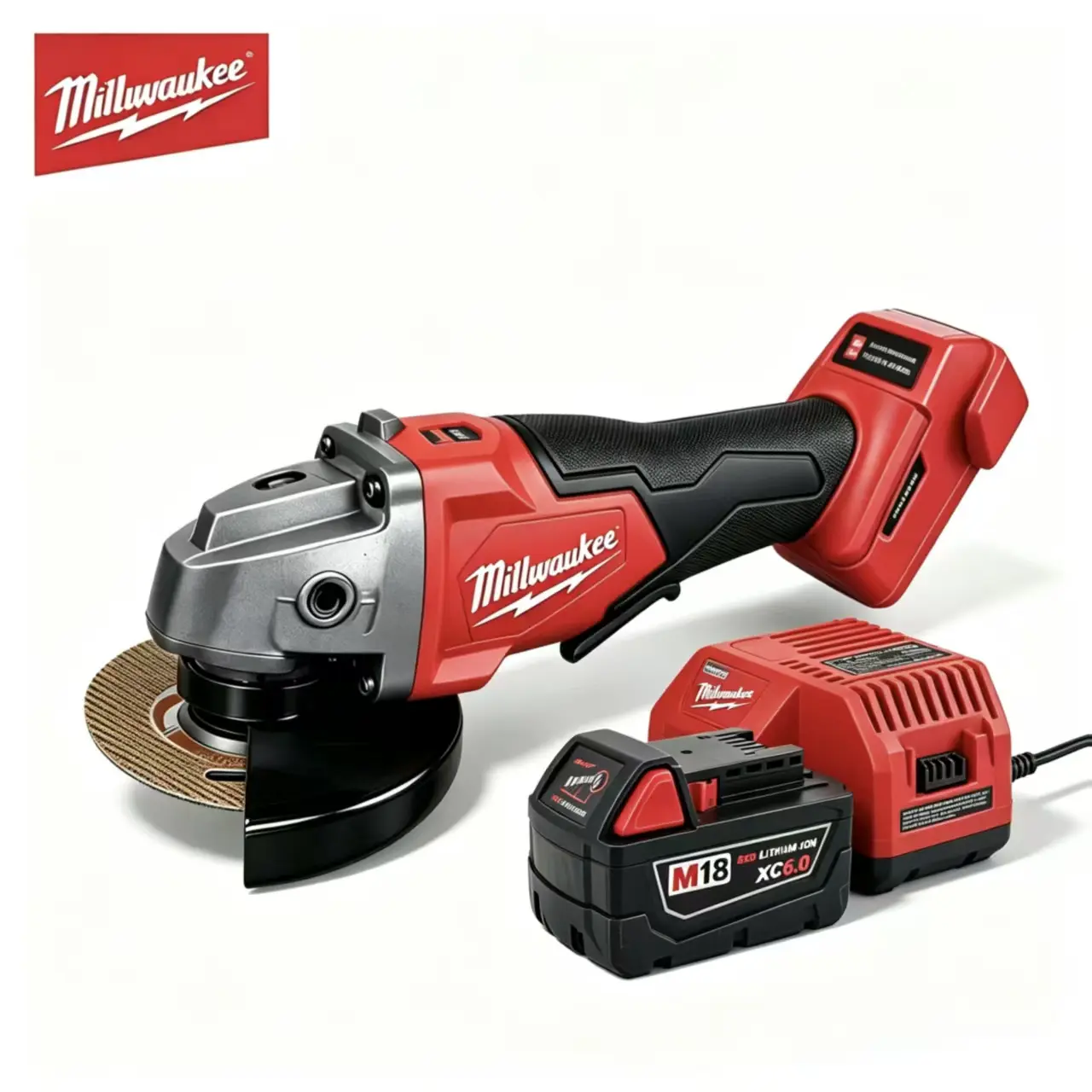 Milwaukee M18 Fuel Brushless Angle Grinder - 5 In, Paddle Switch, 9500 RPM Max No-Load Speed, M10 & M14 Spindle Threads, 125mm Wheel, Side Handle, Heavy-Duty Metal Fabrication & Weld Grinding Tool