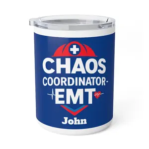 Personalized Chaos Coordinator Insulated Coffee Mug, Gift for EMTs, Custom Emergency Services Cup, First Responder Mug, Unique Coffee Travel