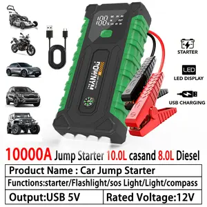 Car Jump Starter, Jump Starter Battery Pack for 10.0L Gas and 9.0L Diesel, 12V Portable Jump Box with LED Light Visit the Sharmeal Store