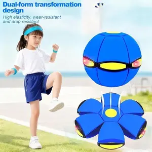 Magic Bouncing Ball Toy for Kids, Pop-Up Transform Interactive Ball with 6 LED Lights, Outdoor & Indoor Family Entertainment, Fun Elastic Bouncy Ball for Parent-Child Play