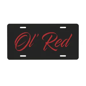 Best Gift: Ol' Red License Plate, 12" x 6" Aluminum Vanity Tag for US Vehicles