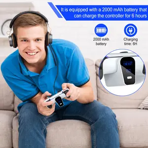 High Capacity 2000mah Battery for Ps5 Controller, Game Console Accessories, Percentage Power Display, Compact Design, Adds 6-8 Hours Playtime, Perfect Birthday Gift