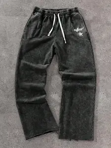 Unisex Letter Print Drawstring Waist Sweatpants, Casual Basic Comfy Breathable Jogger Pants for Daily Wear, Unisex Bottoms for Summer, Women