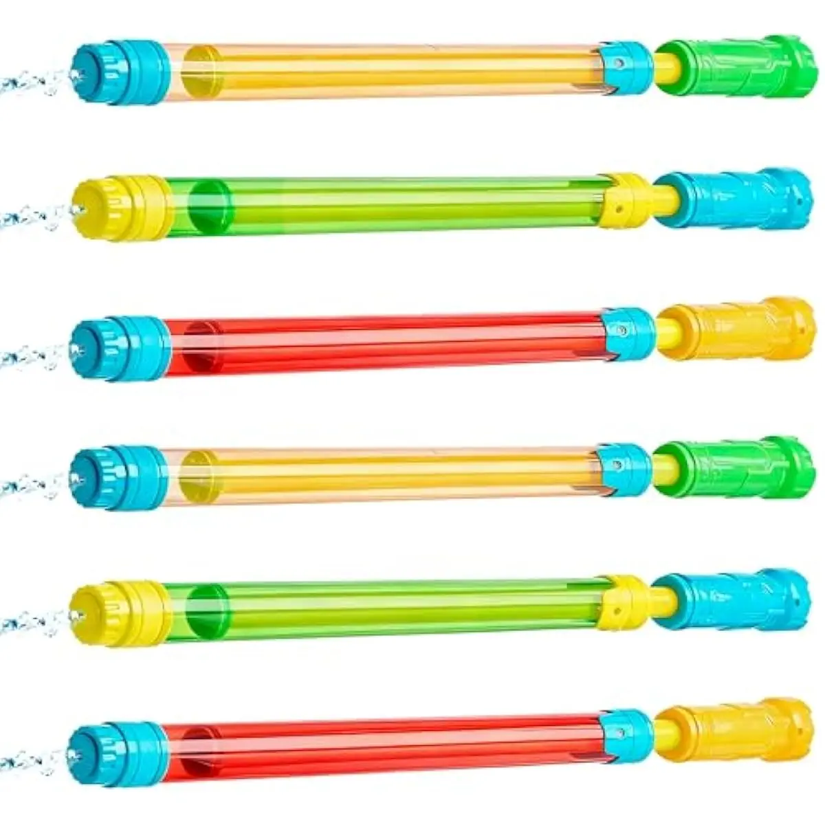6 Pack Super Blaster Squirt Guns 16.5'' Summer Water Guns Swimming Pool Toys Beach Sand Water Fight Toys Party Favor