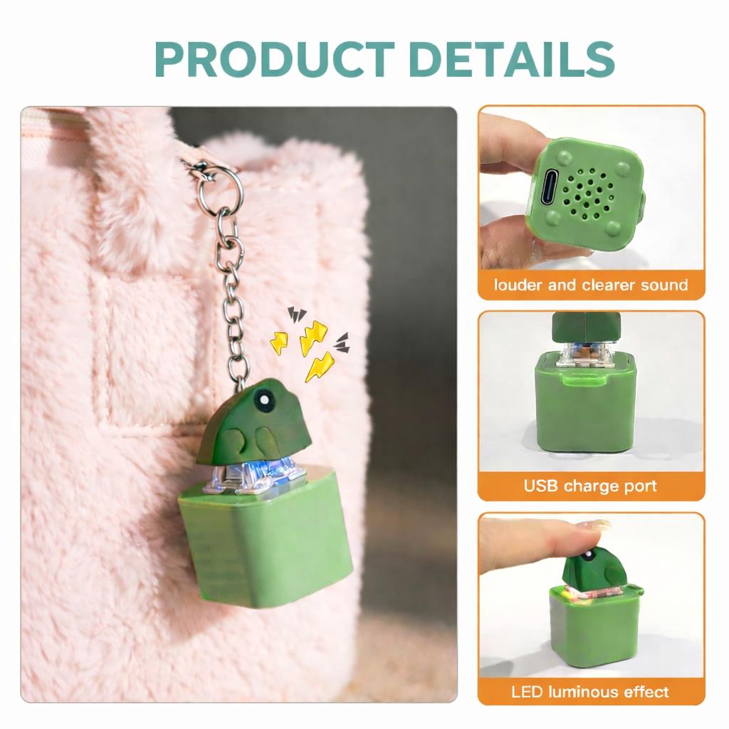 Frog Croaking Keychain,lizard,Coquí Realistic SoundFidget Toy , Durable ABS Build for Kids &Adults Stress Relief &FOCUS