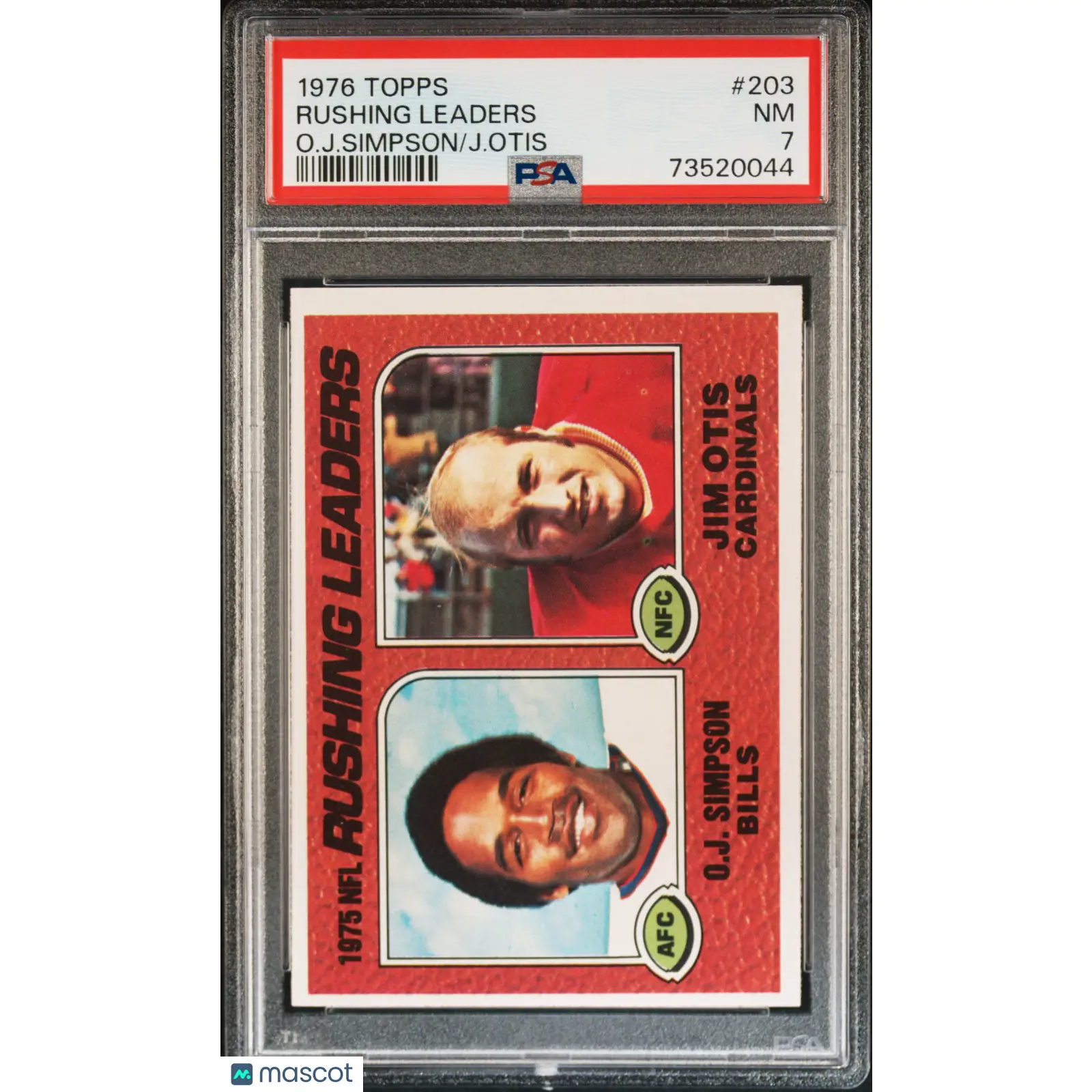 Rushing Leaders PSA 1976 Topps Football #203 7 73520044