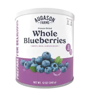 Augason Farms Freeze Dried Whole Blueberries 12 oz No. 10 Can