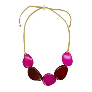 Villela Tagua Nut Necklace | Necklace for Women | Eco-Friendly Handmade Jewelry | Sustainable Necklace | Natural Vegetable Ivory Gift