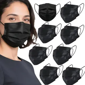 Unisex Disposable Face Mask, Allergy-Resistant Breathable Material, Adjustable Ear Straps, Secure Nose Clip, Home Office Outdoor Use