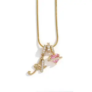 personalized name letter necklace, free of allergenic ingredients, with adjustable size. It is an excellent Valentine's Day gift for women and girls.