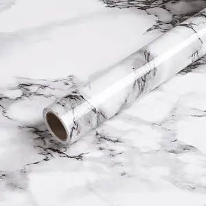 Waterproof Marble Peel and Stick Countertop Contact Paper, Removable Self Adhesive Wall Paper for Furniture Makeover