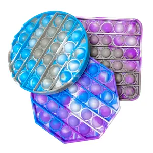 Asiopphire Push Pop Fidget Toy Pack, Back to School Toy, 100% Food-Grade Silicone Bubble Pop Fidget Sensory Toy for Kids, Adults, and Seniors to Relieve Stress and Anxiety [3-Pack]