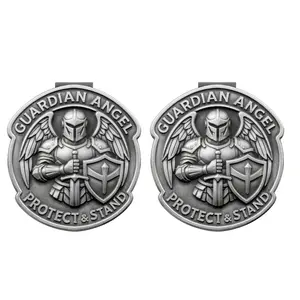 2pcs Guardian Angel Visor Clips for Cars, Armored Guardian Angel Visor Clip Car Accessories Colorful 3D Safety Gift for New Driver Family Friend