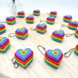 Pride Rainbow Clickie Keychain