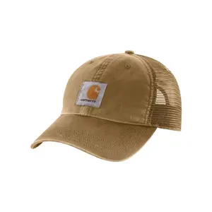 Canvas Mesh-Back Cap Dark Khaki